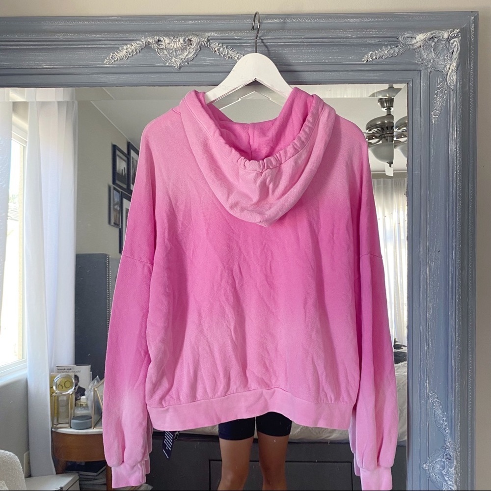 NWT‎ Michael Lauren Gower Sweatshirt Drawstring Hoodie Sweater Pullover Pink M - Picture 7 of 11